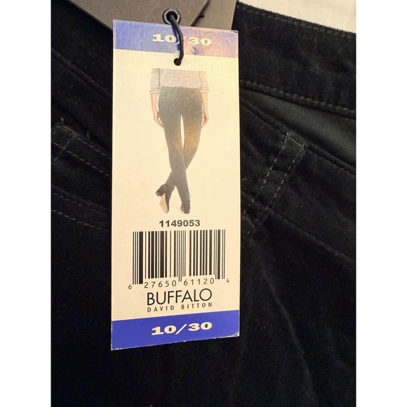 Buffalo David Bitton Velvet Skinny Jeans Womens 10/30 Black Mid Rise 31x30 - Picture 7 of 14